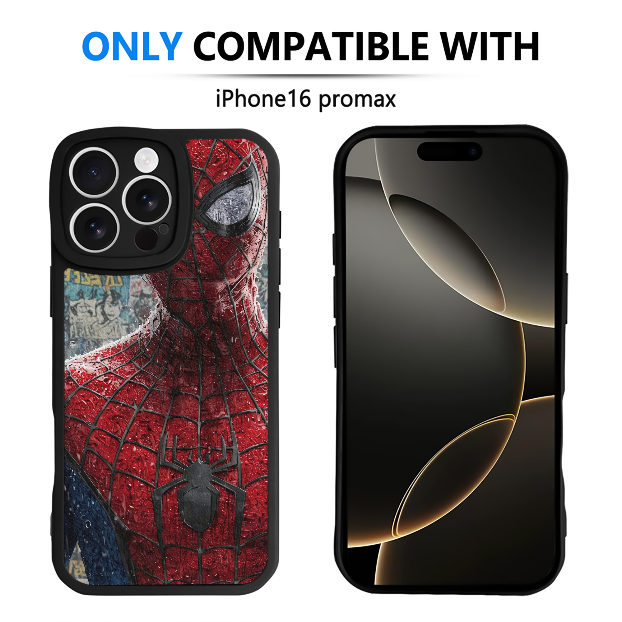（画像用） Spider Man スパイダーマン 【iPhone 16シリーズ対応】シリコンスマホケース（レザー調） 材質：シリコン